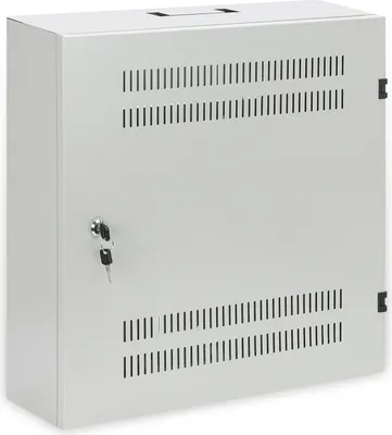 Produktbild von Intellinet 713641, Wandmontiertes Regal, 2U/4U, 60 kg, Sperrschloss, 8,5 kg, Grau