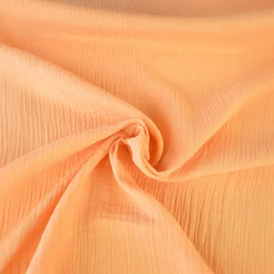 Image de Double-Gaze en coton orange Melon 50 cm - 50 x 130 cm - Orange | par Craft Loom