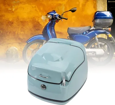 Produktbild von Cyan 38L Motorrad-Topbox Retro wasserdichter Kofferraum-Gepäckkoffer Universal passend für Elektroroller