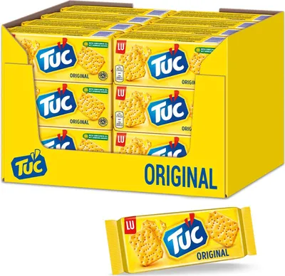 Produktbild von TUC Original 24 x 100g I Salzgebäck Großpackung I Knabbergebäck I Fein gesalzene Snack-Cracker
