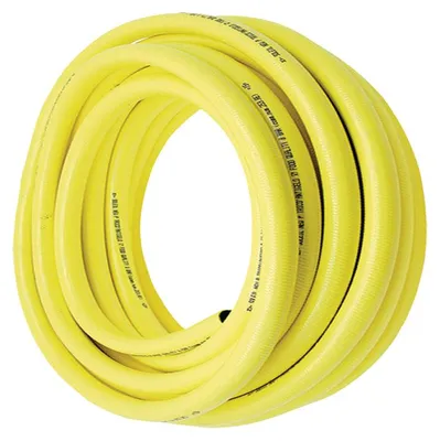 Imagen del producto de Manguera de jardín de PVC, color amarillo, 1 1/4 pulgadas (30 mm), 50 metros