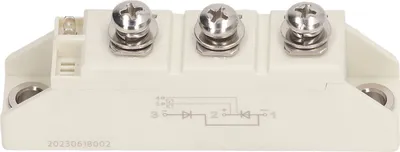 Productafbeelding van Thyristor-halfgeleiderbesturingsmodule, geïsoleerde montagebasis, wit. Diode-halfgeleiderthyristor-module, 72A, 1600V