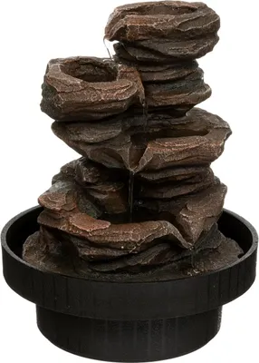 Image de Mini fontaine zen Sharmila, résine, hauteur 22,5 cm