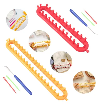 Productafbeelding van Breiring-set - Een tweedelig breiframe met 2 haken en 4 breinaalden
