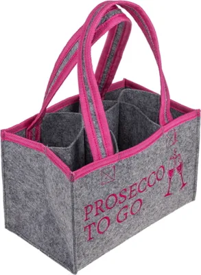 Produktbild von OOTB Graue Filztasche mit 6 Fächern für 6 Flaschen
