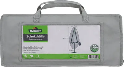 Produktbild von Dehner Schutzhülle für Ampelschirm, ca. 240 x 60 cm, Polyester, grau