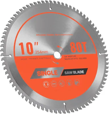 Zdjęcie produktu dla Tarcza pilarska SucceBuy (średnica 254 mm, 80 precyzyjnych zębów, grubość 2,6 mm) odpowiednia do cięcia aluminium, kompatybilna z piłami tarczowymi, wykonana z wysokiej jakości stali stopowej z redukującymi hałas wyciągami ciepła