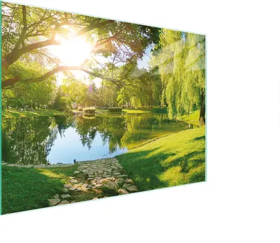 Produktbild von Schneidebrett Herdabdeckplatte Multiglasschneidplatte 30x22 cm Landschaft Sonne