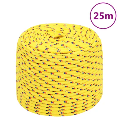 Zdjęcie produktu dla vidaXL Lina jachtowa żółta 10 mm 25 m polipropylenowa