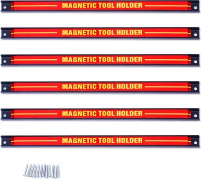 Produktbild von Magnetleiste Werkzeugleiste Magnet, Werkzeughalter Werkzeughalterung, Magnet Werkzeug Halterung, Belastbarkeit bis 10 KG (6 Stück)