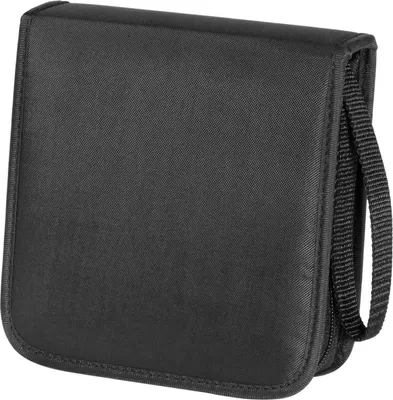 Produktbild von Hama CD Wallet Nylon 20, black, 164 x 166 x 45 mm, Schwarz, Nylon