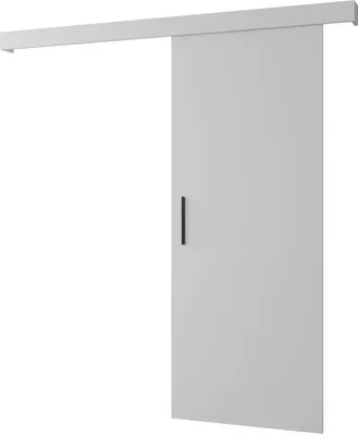 Produktbild von MEBLE KRYSPOL Salwador 1 Schiebetür, 70x204 cm, Weiß, Weiß, Schwarz