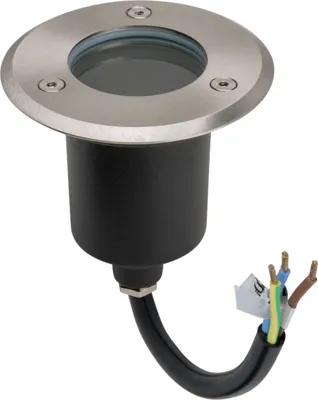 Produktbild von LED Einbau Bodenleuchte Bodenspot Bodenstrahler Edelstahl Rund mit GU10 Fassung ohne Lechtmittel