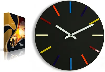 Produktbild von ModernClock, wanduhr groß 32cm wohnzimmer, Stilvoll, Uhr, Colorfull schwarz