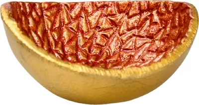Produktbild von Räucherschale Metall Gold/Rot, Ø aussen 10 cm