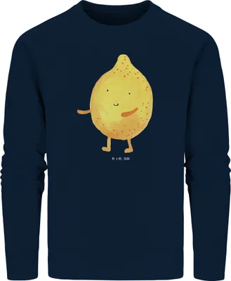 Produktbild von Mr. & Mrs. Panda Baumwoll Pullover Beste Freunde Zitrone Größe XS - French Navy - Geschenk, Lustige Sprüche, Bio, Sweater, Organic Sweatshirt, Pulli, Fehlende Keywords