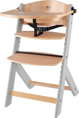 Immagine prodotto di Kinderkraft ENOCK Seggiolone in legno 2 in 1 con poggiapiedi regolabile Grigio