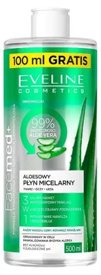 Obrázok produktu pre Eveline Cosmetics Facemed+ – micelárna voda, čistenie, hydratácia – Kartón 12 ks