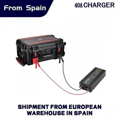 Imagen del producto de Cargador de batería portátil, 12V, 100A, ajustable, para baterías de litio en automóviles y embarcaciones