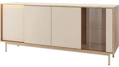 Produktbild von Kommode ZETA 02 eiche geölt / kaschmir