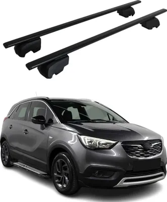 Produktbild von Dachträger Grundtäger für Opel Vauxhall Crossland X 2017-2020 75kg Schwarz 2x