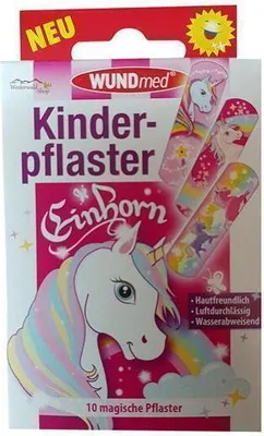 Produktbild von Zauberhafte Einhorn Kinderpflaster Set – 100 Stück bunte Wundpflaster für kleine Abenteurer
