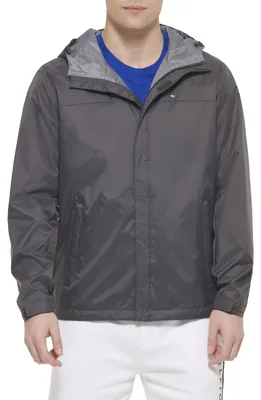 Immagine prodotto di Giacca da uomo Tommy Hilfiger con cappuccio, impermeabile e traspirante - grigio - taglia X