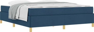 Obrázek produktu pro vidaXL Rám postele s matrací modrý 180 x 200 cm látka