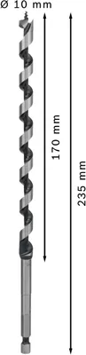Imagen del producto de PRO Wood, broca helicoidal para madera, 10 x 170 x 235 mm