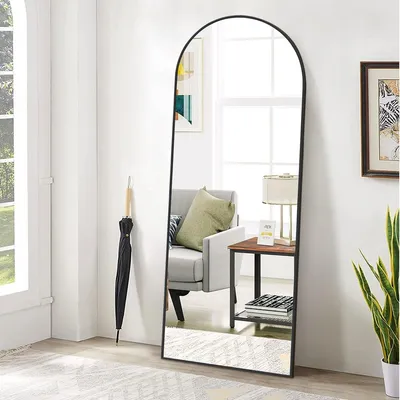 Produktbild von Koonmi Bogenspiegel 52 x 161 cm, Ganzkörperspiegel Schwarz