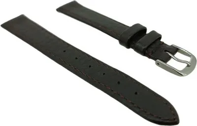 Produktbild von Hirschleder Ersatzband Uhrenarmband Leder Dunkelbraun Handgenäht 20684S, Stegbreite:20mm