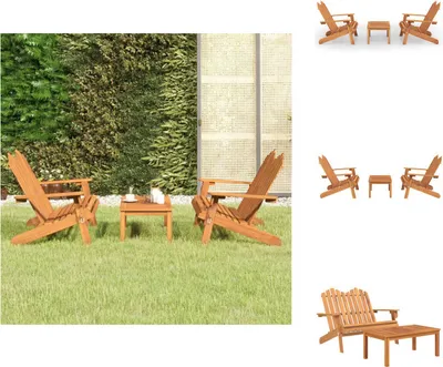 Obrázek produktu pro vidaXL 3-dílná zahradní lounge souprava Adirondack z masivního dřeva akácie - Sety zahradního nábytku