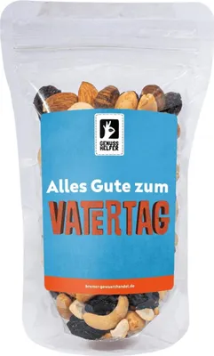 Produktbild von GeNUSSmischung Alles Gute zum Vatertag, Nussmix, Studentenfutter mit Spruch, 175g