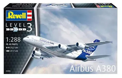 Produktbild von Revell Modellbausatz Flugzeug Airbus A380 Maßstab 1:288 Spielzeug