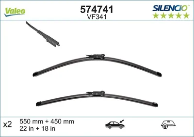 Zdjęcie produktu dla Pióro Wycieraczki 550/450 Silencio 2Szt