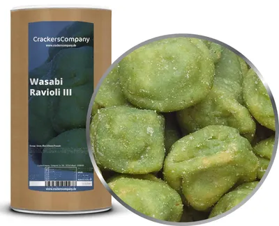 Produktbild von CrackersCompany Wasabi-Ravioli III (Wasabi Ravioli III), Membrandose 500 g