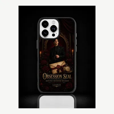 Imagen del producto de Funda para iPhone 16 Pro, carcasa protectora para teléfono móvil con diseño "Obsession" – LUNØIR ©