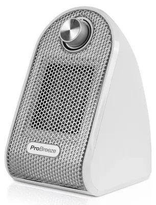 Mini Keramik-Heizlüfter 500W für Schreibtisch, Weiß