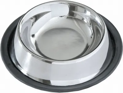 Produktbild von Rutschfester Edelstahl Futternapf Ø 21cm Katze Hund Fressnapf Katzennapf Napf 450ml