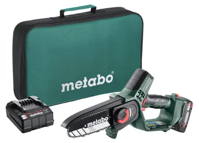 Imagen del producto de Sierra para madera a batería Metabo MS 18 LTX 15, 15 cm, 5 m/s (600856500) + 1 batería de 2,0 Ah + cargador + bolsa
