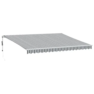 Produktbild von Markise Automatisch mit LED Anthrazit & Weiß 450x350 cm
