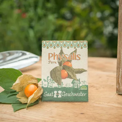 Produktbild von Die Stadtgärtner Physalis 'Peru'-Saatgut | leuchtend orange mit zuckersüßem Geschmack | Samen für 40 Pflanzen