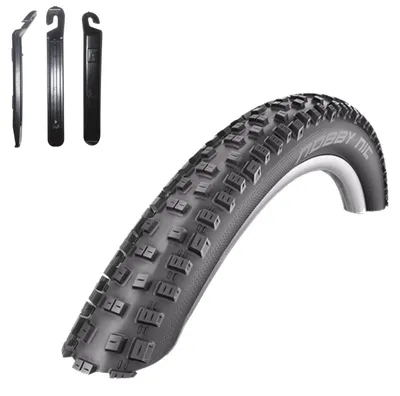 Produktbild von 1 x Schwalbe Nobby Nic ADDIX E-25 MTB 27,5 x 2,25 (57-584) Schwarz inkl. Reifenheber
