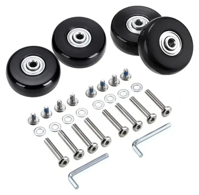 Produktbild von Solidchoice – Set mit 4 Ersatzrädern für Koffer, mit Gummirädern