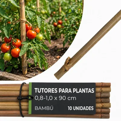 Imagen del producto de Tutor para plantas Garden KBT 900/8-10 mm, bambú, paquete de 10 unidades