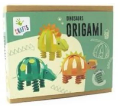 Produktbild von Origami Bastelset Dinosaurier aus Papier mit Wackelaugen, 22.7 x 19 x 4.2 cm