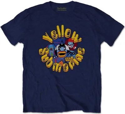 Produktbild von The Beatles Yellow Submarine Baddies Navy Blue L T-Shirt