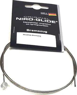 Produktbild von Bremszug 1,5 x 2050 mm Niro-Glide Walzennippel Edelstahl Brems-Seil
