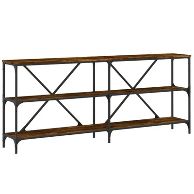 Produktbild von vidaXL Konsolentisch Räuchereiche 180x30x75 cm Holzwerkstoff und Eisen