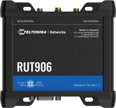 Immagine prodotto di Teltonika RUT906 - Router wireless - switch WWAN a 3 porte - RS-232, RS-485 2,4 GHz - 4G, 2G, 3G - Montaggio su guida DIN